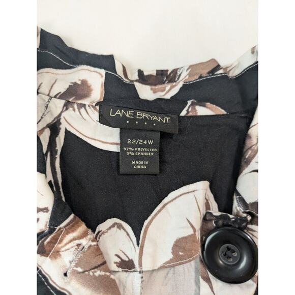 Lane Bryant Women's Plus Size 22/24W Floral Print Cropped‎ Jacket - Picture 5 of 9